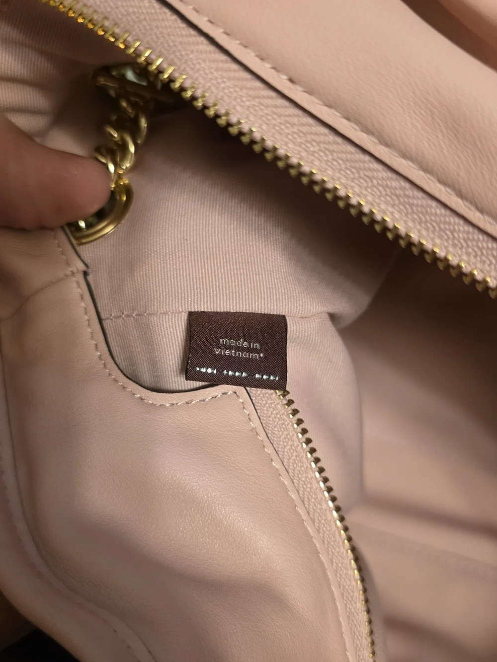 Coach Pink Denim Evelyn Quilted Shoulder Bag CER79